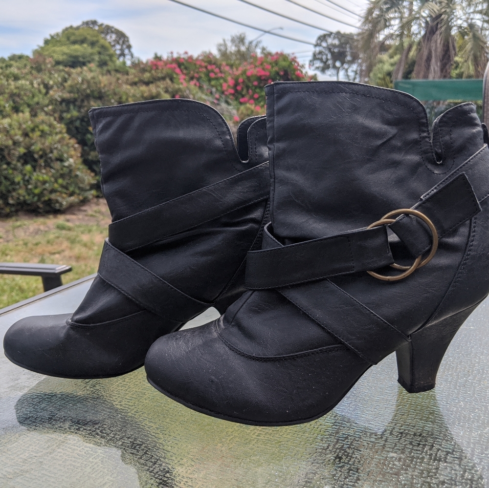 Black ankle boots